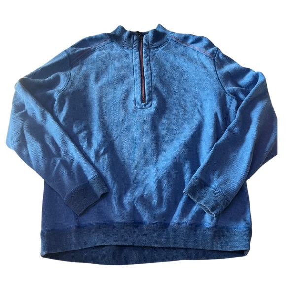 Tommy Bahama Men's Blue Half-Zip Pullover